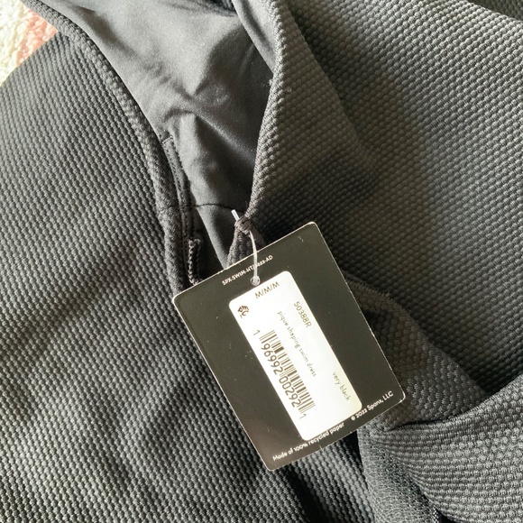 Spanx pique shaping swim dress size m nwt very black - Picture 3 of 3